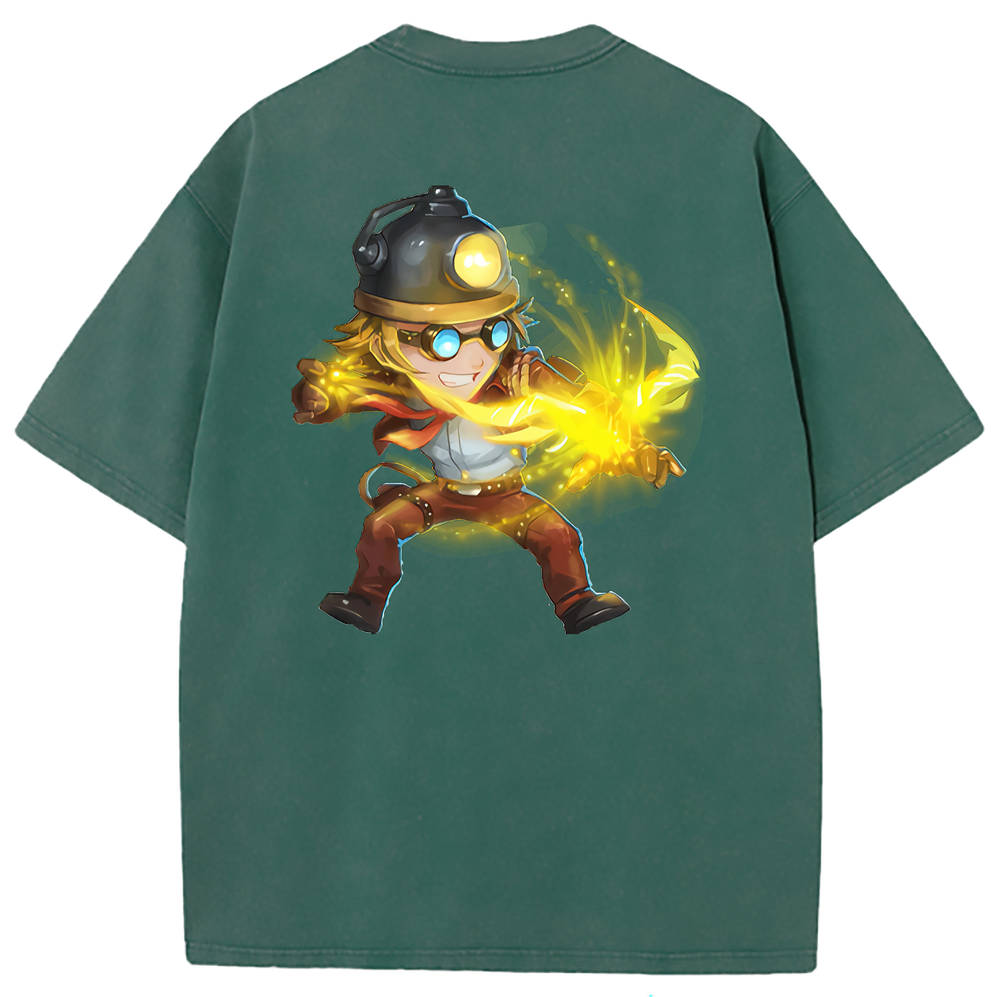 （画像用） リーグ・オブ・レジェンド League of Legends LOL 綿100% ヴィンテージ風 半袖Tシャツ（背面プリント）